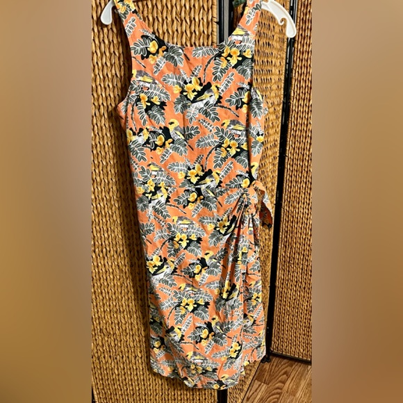 PATALOHA PATAGONIA organic cotton faux wrap Hawaiian print dress - Picture 2 of 11